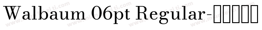 Walbaum 06pt Regular字体转换